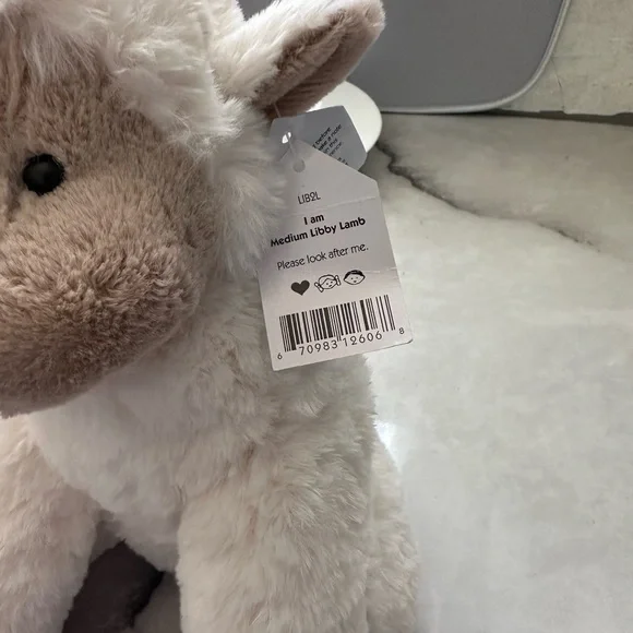 Jellycat Cream and Brown Stuffed Lamb - Picture 3 of 8